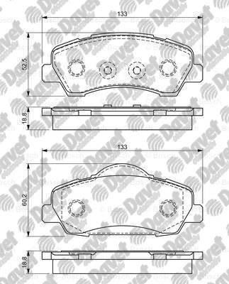 FERBE 80300 Fren Balatasi On P301-C Elysee Eb2 (1.2vti 12v) / Ec5(1.6vti 16v) P308 Ii 2013->